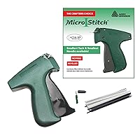 The Original MicroStitch® Tagging Gun Kit – Includes Micro Stitch Tagging Tool, 1 Needle, 600 White Fasteners & 480 Black Fasteners (Starter Kit)