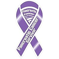 Pancreatic Cancer Survivor Awareness Ribbon Vinyl Decal - Choose Size - (8