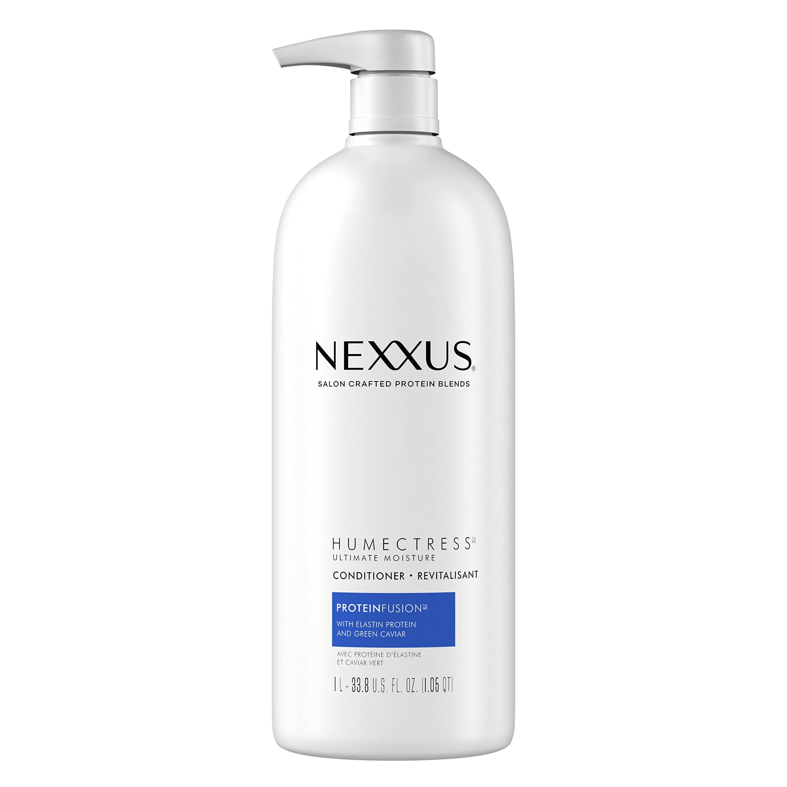 Nexxus Humectress Moisturizing Conditioner Ultimate Moisture for Dry Hair Moisturizing ProteinFusion with Elastin Protein and Green Caviar 33.8 oz