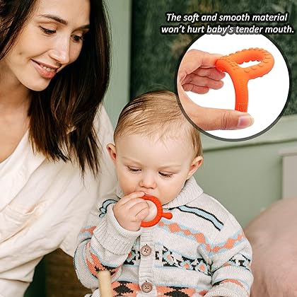 Sensory Chew Toys for Kids, 2 Pack P & Q Shape Teething Tubes Oral Motor Tool for Baby 3-6 6-12 Months, Silicone Mouth Fidgets Stim Toy for Boys Girls with Autism, ADHD, Autism, Biting Needs