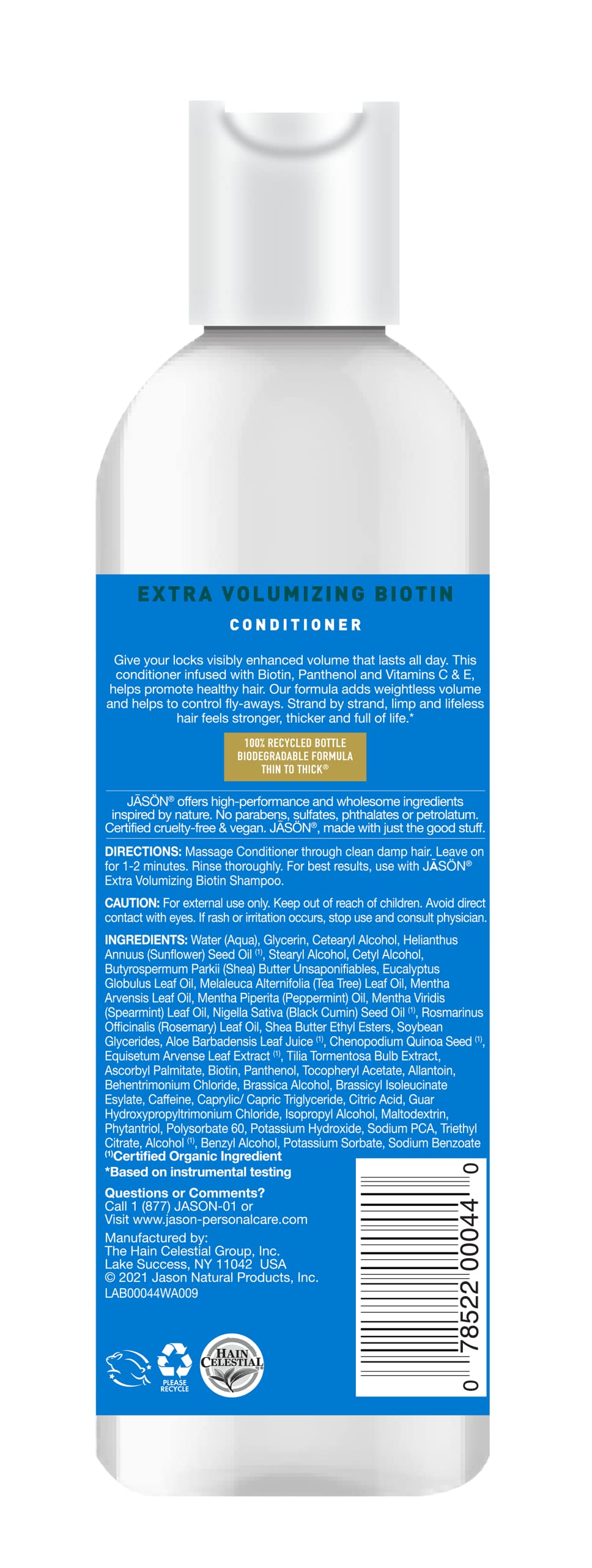 Jason Conditioner, Thin to Thick Extra Volume, 8 Oz