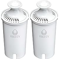 Brita Standard Water Filter, BPA-Free, Replaces 1,800 Plastic Water Bottles a Year, Lasts Two Months or 40 Gallons, Includes 2 Filters, Kitchen Essential