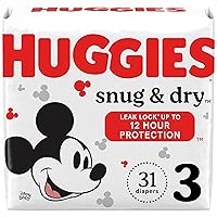 Huggies Size 3 Diapers, Snug & Dry Baby Diapers, Size 3 (16-28 lbs), 31 Count
