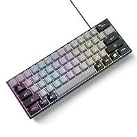 MageGee Mini 60% Gaming Keyboard, RGB Backlit 61 Key Ultra-Compact Keyboard, TS91 Ergonomic Waterproof Mechanical Feeling Office Computer Keyboard for PC, MAC, PS4, Xbox ONE Gamer(Black Grey)……