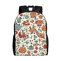 Laptop Backpack for Women Men Lightweight Daypack With Side Mesh Pockets Cute cartoon design Backpacks