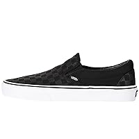 Vans Men's Classic Slip On Sneakers, Black/Black, 11 Medium US