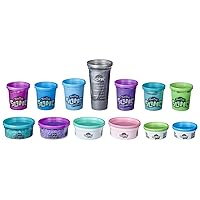 Play-Doh Foam and Play-Doh Slime Kit: Super Cloud Slime, HydroGlitz, Super Stretch, and Krackle 13 Multipack Bundle of Cool Colors, Kids Party Favors, Non-Toxic (Amazon Exclusive)