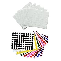 Royal Green Color-Coding Labels 1/2 inch Bundle Pack of White and Multicolor Dot Stickers (13MM) - 2080 Pack