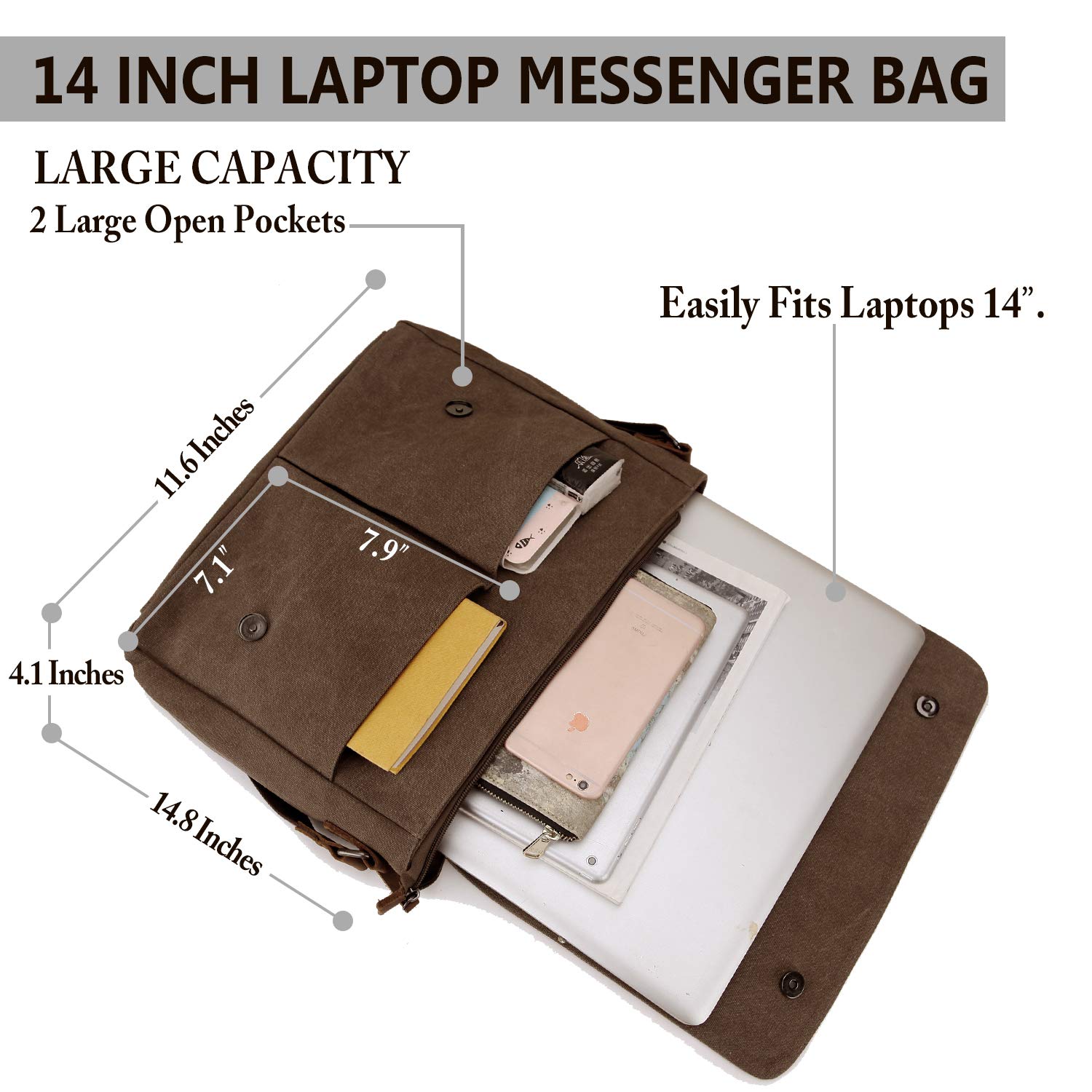 Amazon.com: Leather Real Messenger Bag for Laptop Briefcase Satchel Men and  Women Handmade Laptop Bag Satchel Bag Padded Messenger Bag (13 inch Small)  : Electronics