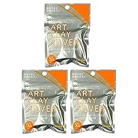 Silver 50g (1.76oz) Sterling Silver Clay A-275 Total 3 Pieces 150g (5.28oz) Japan Import with Original Stylus Ballpoint Touch Pen