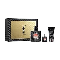 Yves Saint Laurent Black Opium Gift Set Eau de Parfum Spray 1.6 Oz + Mini EDP 0.25 Oz + YSL Shimmering Moisture Fluid Body Lotion 1.6 Oz