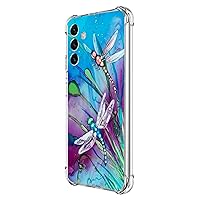 Galaxy A54 5G Case, Cute Dragonfly Drop Protection Shockproof Case TPU Full Body Protective Scratch-Resistant Cover for Samsung Galaxy A54 5G
