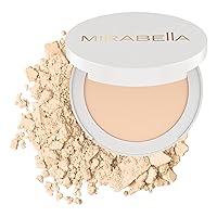 Mirabella Invincible For All Pure Press Powder Foundation Makeup, HD Finish Buildable Mineral Foundation for Sensitive Skin and All Skin Types with Hyaluronic Acid and Matrixyl 3000, Fair F5