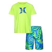 Hurley Boys' Baby and Toddler Swim Suit 2-Piece Outfit Set