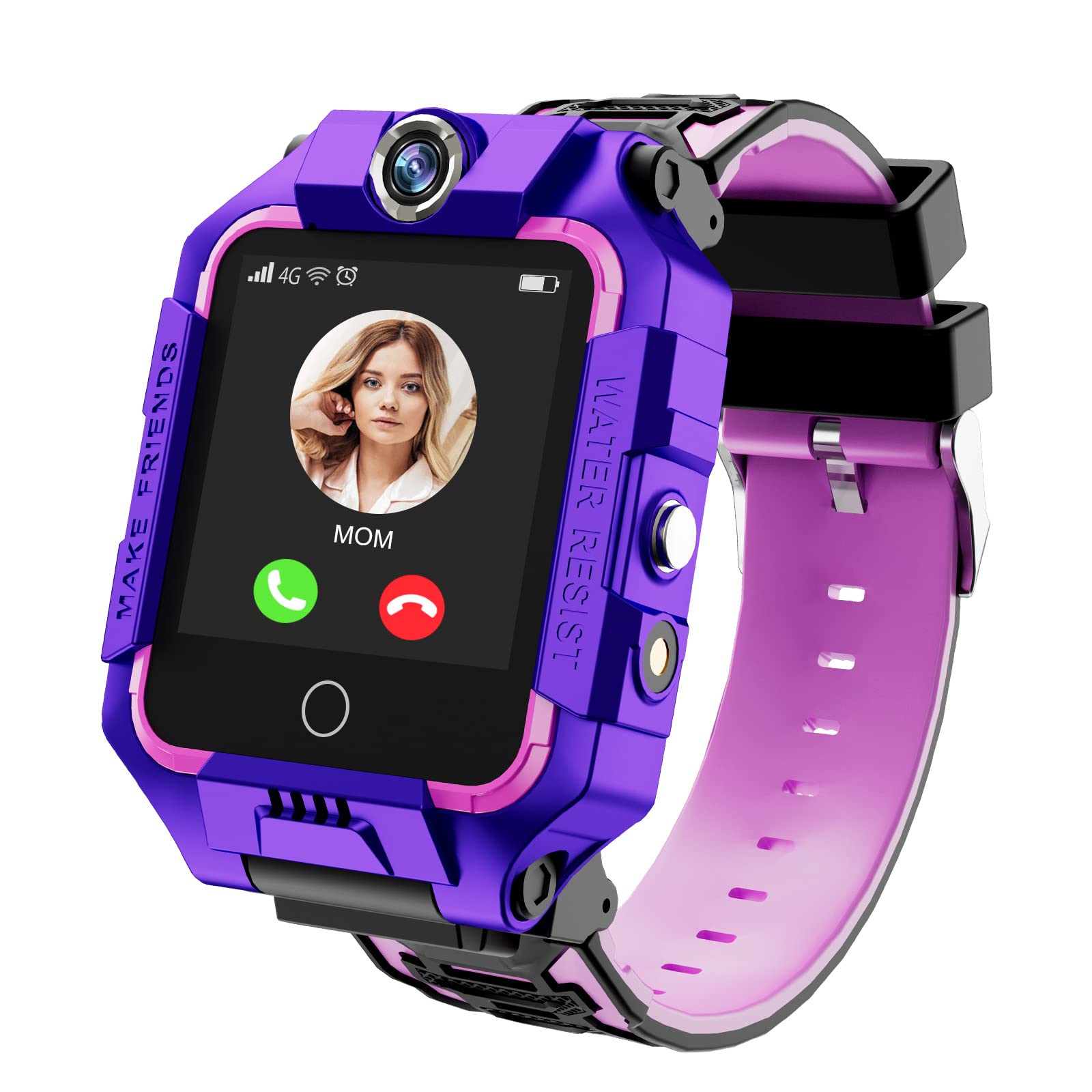cjc 4G Smartwatch for Kids, Phone Watch with Camera,Answer Call,Pedometer,SOS,GPS,Touch Screen WiFi Wrist Watch Boys Girls Smartphone 3-12 Years Ol...
