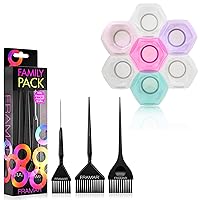Multi-Colored Connect and Color Bowl Set – Mixing Bowls for Hair Color Family Hair Color Brush Set