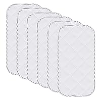 Sunny zzzZZ 6 Pack Baby Waterproof Changing Pad Liners - Quilted Thicker Ultra Soft Changing Table Cover Liners - Durable & Easy to Clean - White - 23