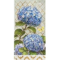 Celebrate the Home Floral 3-Ply Paper Guest/Buffet Napkins, Blue Heirloom Flowers, 20-Count