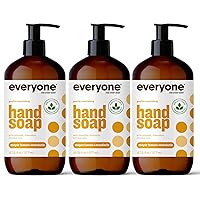 Everyone Liquid Hand Soap, 12.75 Ounce (Pack of 3), Meyer Lemon and Mandarin, Plant-Based Cleanser with Pure Essential Oils
