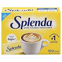 SPLENDA Zero Calorie Sweetener, 100 Count Packets