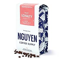 Loyalty Signature Robusta & Arabica Blend: Medium Roast Whole Coffee Beans, Organic, Single Origin, Vietnamese Grown and Direct Trade, Roasted in Brooklyn [12 oz Bag]