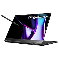 LG gram Pro 2 in1 16-inch Lightweight and Versatile Laptop, Intel Evo Edition - Intel Core Ultra 7, 16GB RAM, 1TB SSD, Black