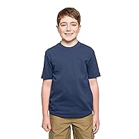 Youth UPF 30+ Breathable Dri-Balance Short Sleeve T-Shirt, with Built-in Bug Protection, Navy, Small (8)
