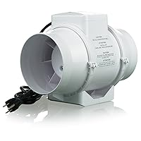 VENTS-US TT 100 4 inch inline fan for ducting with high static pressure application - ideal solutions for multi-purpose supply or exhaust use in residential and commercial ventilation