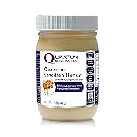 QNL Quantum Canadian Honey - Pure, Raw, Unfiltered, Unpasteurized Honey - Delicious Taste & Creamy Texture - Hand-Packed, Real Honey - 1 lb