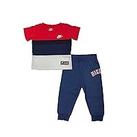 Nike Baby Boys Air Graphic T-Shirt and Jogger Pants 2 Piece Set (O(66E557-695)/R, 18 Months)