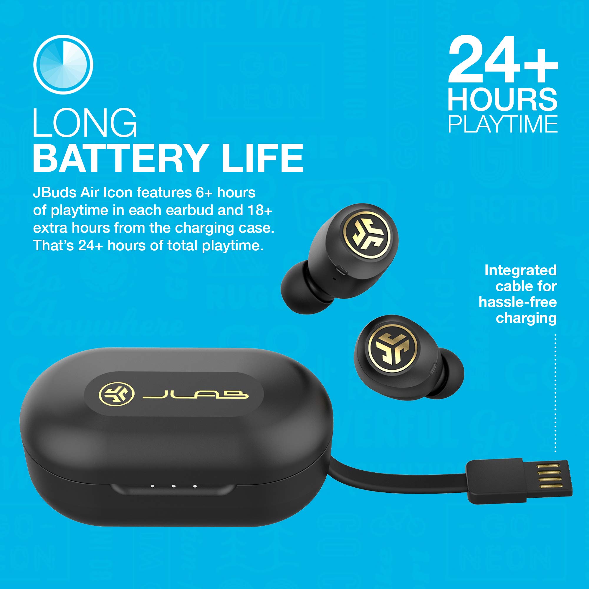 Mua JLab JBuds Air Icon True Wireless Signature Bluetooth Earbuds + Charging  Case | Black & Gold | IP55 Sweat Resistance | Bluetooth  Connection |  Stereo Phone Calls | 3 EQ
