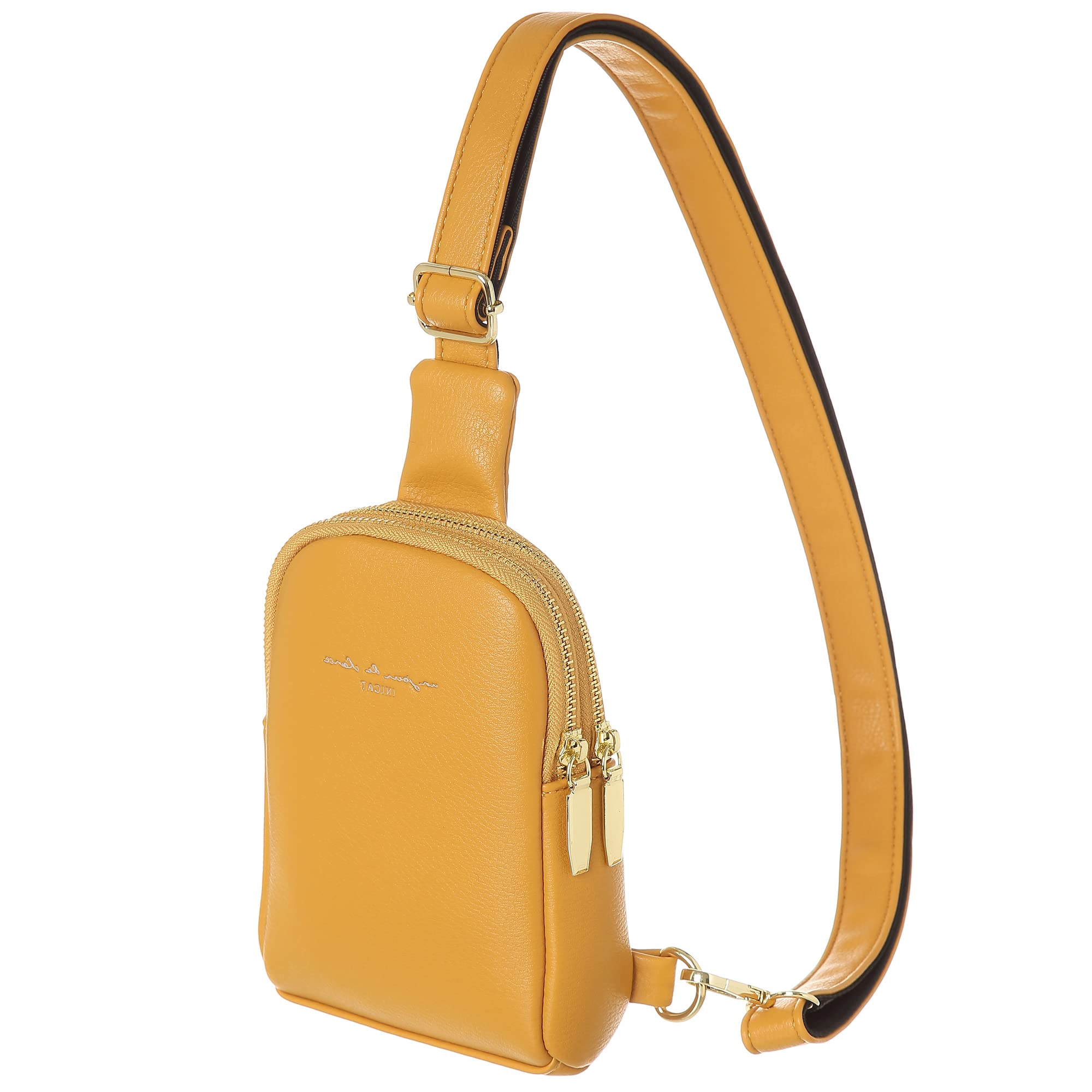 INICAT Small Sling Bag Crossbody Vegan Leather Fanny Packs for Women Women Fashionable Chest Bag for Travel