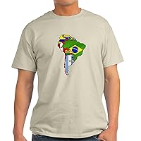 CafePress South America Flag Map Light T Cotton T-Shirt