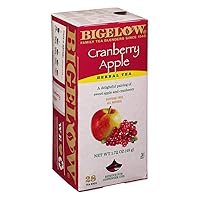 Bigelow Tea Bags, Cranberry Apple Herbal, 28-Count Boxes (Pack of 6)