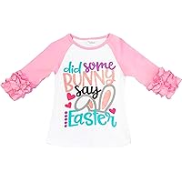 Baby Toddler Little Girls Valentine's Day, St. Patrick's Day, Easter Raglan T-Shirt Fashion Tee Top