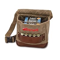 BENELLI Lodge Collection Large Shell Pouch Olive Waxed Cotton