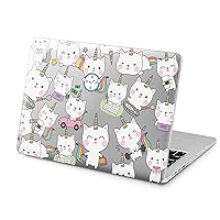 Hard Case Compatible for MacBook Pro 16 14 M3 M2 2023 M1 Pro 13 2022 Air 13 2021 Retina 2020 Mac 11 12 Protective Design Cat Kitty Cute Laptop New Cover Print Rainbow Caticorn Kawaii Unicorn