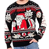 Ripple Junction Official Rick and Morty Christmas Sweaters for Men or Women - Ugly Novelty Sweater Gift