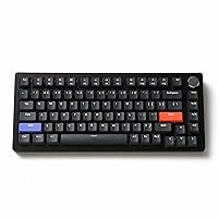 DrunkDeer A75 Rapid Trigger Mechanical Keyboard Magnetic Switch Keyboard TKL RGB Wired USB Gaming 75% Layout Compact 82 Keys with Knob, ABS Keycap Black
