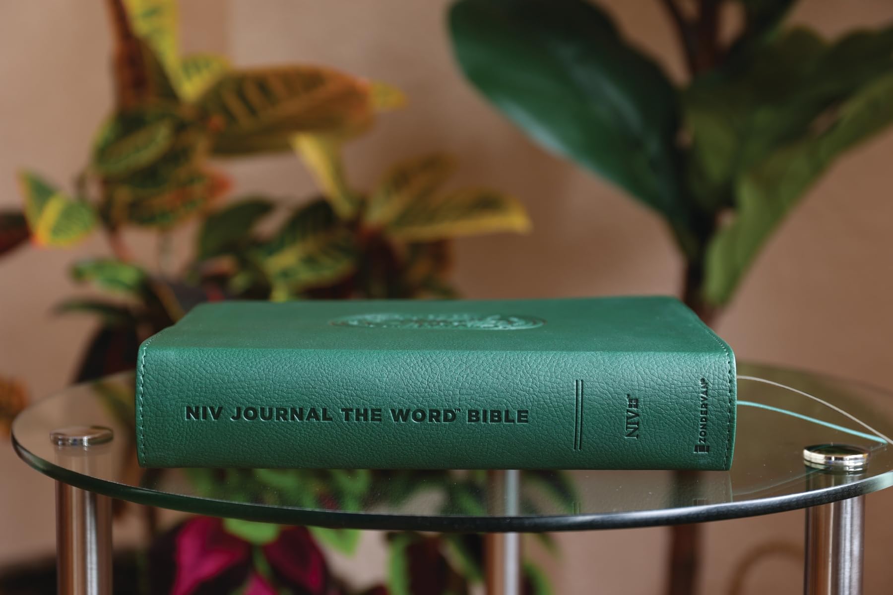 NIV, Journal the Word Bible (Perfect for Note-Taking), Leathersoft, Green, Red Letter, Comfort Print: Reflect, Take Notes, or Create Art Next to Your Favorite Verses