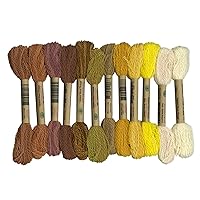 Valdani Alpine Seasons Thread Size 8 2ply Wool 12 Skein Sampler