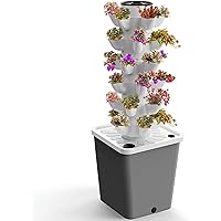 Hydroponic Tower Growing sytem Indoor hydroponic Grow System Vertical Grow Tower 6 Layer 30 Plants Sites with Pump and Movable Water Tank