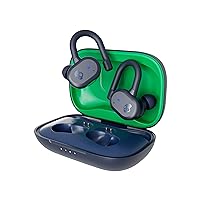 Skullcandy Push Active In-Ear Wireless Earbuds, 43 Hr Battery, Skull-iQ, Alexa Enabled, Microphone, Works with iPhone Android and Bluetooth Devices - Dark Blue/Green