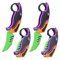 4 Pcs Fidget Knife, 3D Printed Gravity Knife Fidget Toys,Fun Plastic Carrot Fidget Toys for Children and Adults,Anxiety Relief Toys,Carrot Toy Gifts