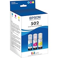 EPSON 502 EcoTank Ink Ultra-high Capacity Bottle Color Combo Pack Works with ET-2750, ET-2760, ET-2850, ET-3750, ET-3760, ET-3850, ET-4850, and other select EcoTank models
