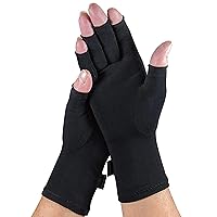 Imak - Compression Arthritis Gloves for Pain & Stiffness of Hands, One Pair of 2 Gloves - Black, Medium
