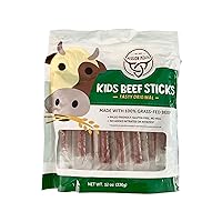 Mission Meats Kids Beef Sticks – 100% Grass Fed Mini Beef Sticks, Kids Lunch Snacks & Toddler Snacks, Non-GMO, Kids Meat Snacks, Allergen Free, Gluten Free Snacks, 0.5oz (Original, Pack of 24)