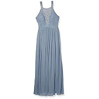 Adrianna Papell Women's Shirred Stretch Tulle Halter Long Dress