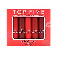 Italia Deluxe Top Five Mousse Matte Lipstick Set Caliente Reds