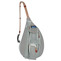 KAVU Mini Beach Rope Bag Mesh Crossbody Sling Backpack - Cool Aqua